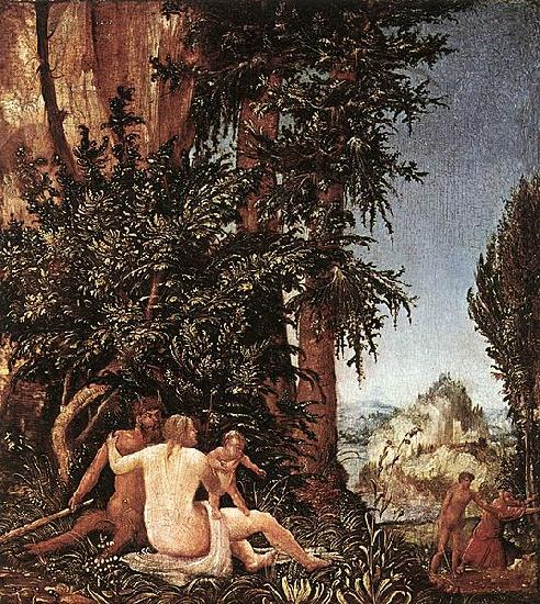 Albrecht Altdorfer Landscape with Satyr Family